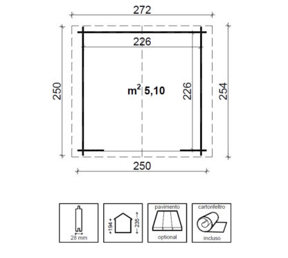 CASETTA ARISA CM 250X250 - immagine 6