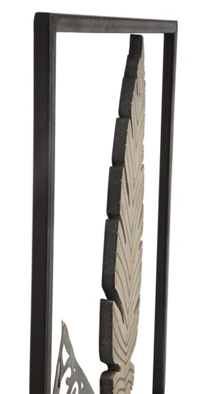 PANNELLO IN FERRO E LEGNO FOGLIE -A- CM 30,5X1,90X91 - immagine 5