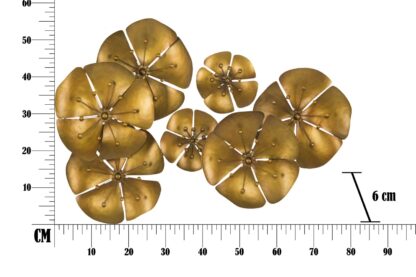 PANNELLO IN FERRO FLOWE GOLDY -B- CM 80X6X57 - immagine 8