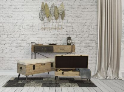 PANNELLO IN FERRO E LEGNO FOGLIE -C- CM 75X2,5X87 - immagine 8