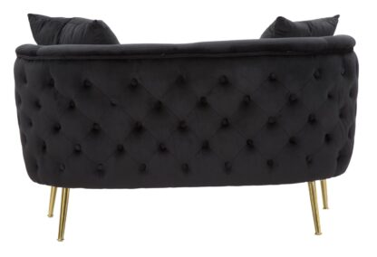 DIVANETTO BUCAREST NERO CM 127X74X71 - immagine 5