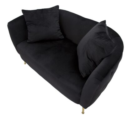 DIVANETTO BUCAREST NERO CM 127X74X71 - immagine 4