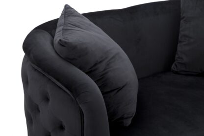 DIVANETTO BUCAREST NERO CM 127X74X71 - immagine 7