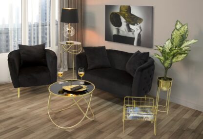 POLTRONA BUCAREST NEROCM 76X74X71 - immagine 10