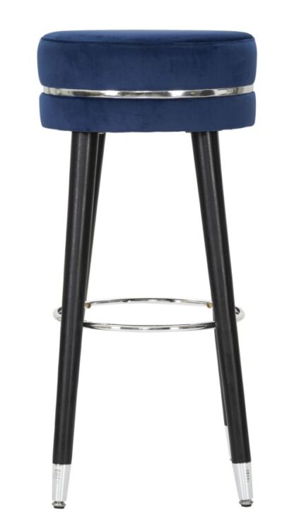SGABELLO BAR PARIS BLU/SILVER CM Ø 35X74 - immagine 2