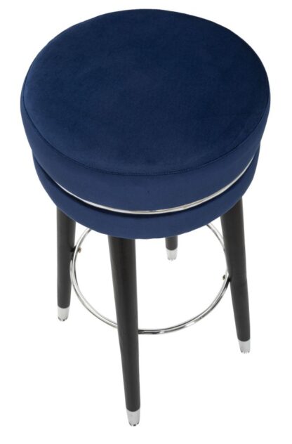 SGABELLO BAR PARIS BLU/SILVER CM Ø 35X74 - immagine 3