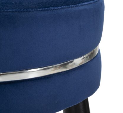 SGABELLO BAR PARIS BLU/SILVER CM Ø 35X74 - immagine 4