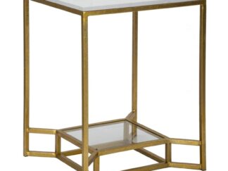 TAVOLINETTO DOUBLE MARBLE CM 47X47X60