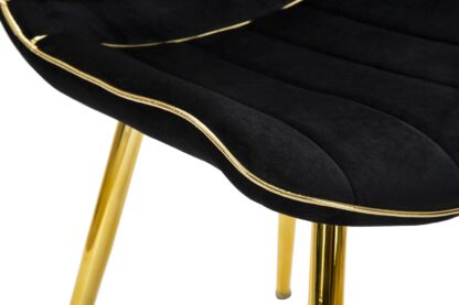SEDIA PARIS NERA/GOLD SET 2 PZ CM 51X59X79 - immagine 7
