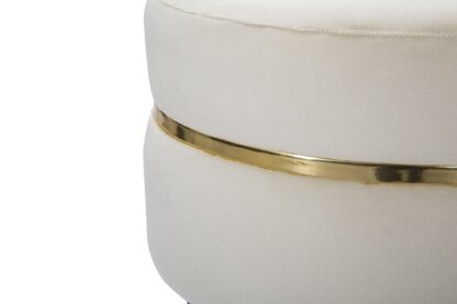 SGABELLO PARIS CREMA/GOLD CM Ø 35X40,5 - immagine 3