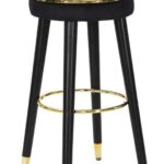SGABELLO BAR PARIS NERO/GOLD CM Ø 35X74