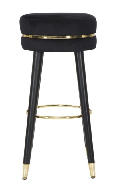 SGABELLO BAR PARIS NERO/GOLD CM Ø 35X74 - immagine 2