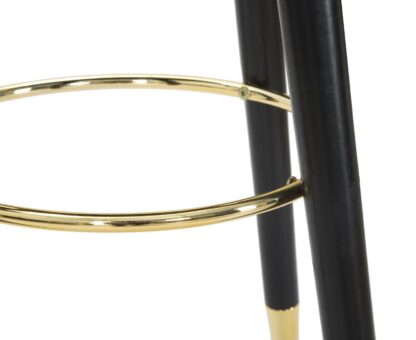 SGABELLO BAR PARIS NERO/GOLD CM Ø 35X74 - immagine 4