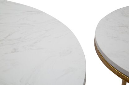 TAVOLINETTI SIMPLY MARBLE COPPIA CM Ø 52X63-42X53 - immagine 3