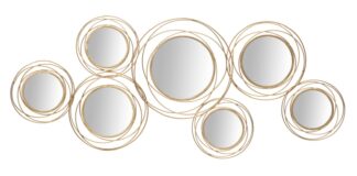 PANNELLO/SPECCHIO GOLD ROUND CM 124,5X4X53,5