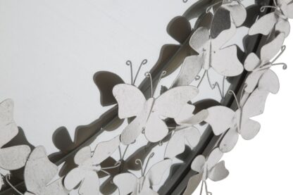SPECCHIO FARFALLE ROUND SILVER CM Ø 91X3X94 - immagine 2