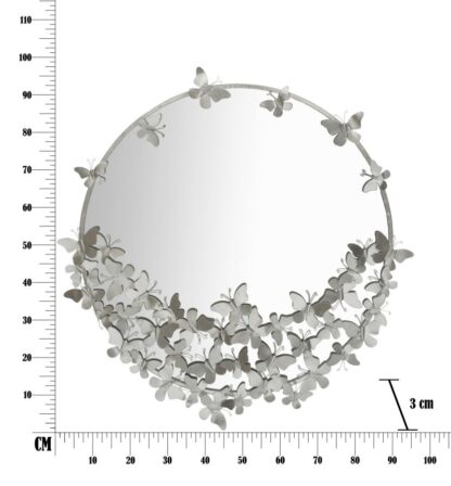 SPECCHIO FARFALLE ROUND SILVER CM Ø 91X3X94 - immagine 7