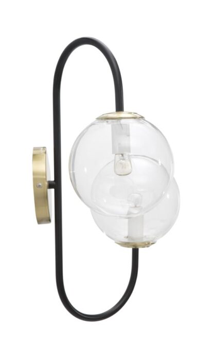LAMPADA DA MURO IRON BLACK CM 36x24x45 - immagine 2