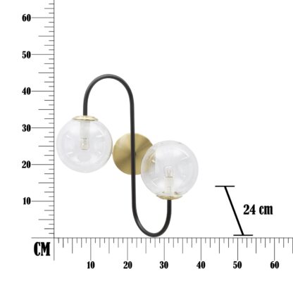LAMPADA DA MURO IRON BLACK CM 36x24x45 - immagine 6