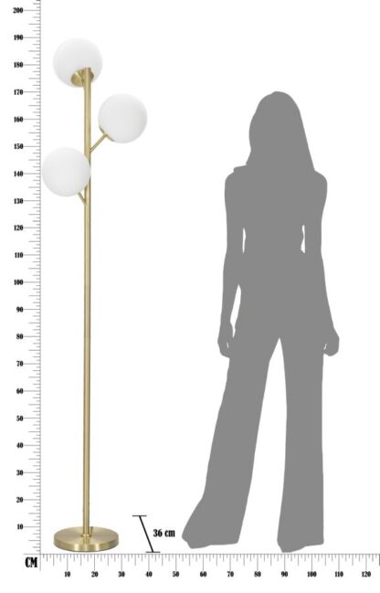 LAMPADA DA TERRA GLAMY 3 LUCI CM Ø 36x190 - immagine 8