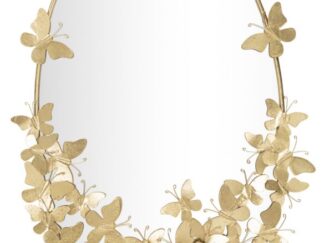 SPECCHIO GLAM OVAL BUTTERFLY CM 59X3X89,5 (MISURA SPECCHIO CM 46X78)