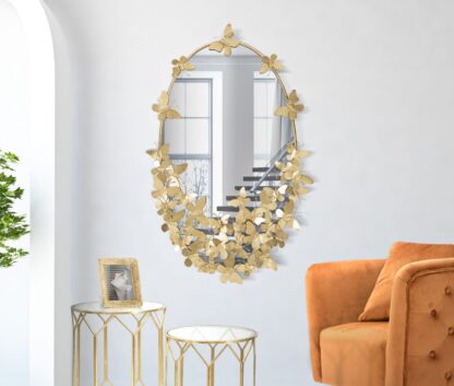 SPECCHIO GLAM OVAL BUTTERFLY CM 59X3X89,5 (MISURA SPECCHIO CM 46X78) - immagine 5