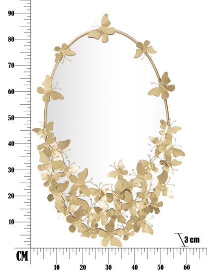 SPECCHIO GLAM OVAL BUTTERFLY CM 59X3X89,5 (MISURA SPECCHIO CM 46X78) - immagine 6