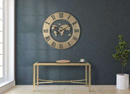 OROLOGIO DA MURO WORLD GOLD CM 
Ø 63X3 - immagine 7