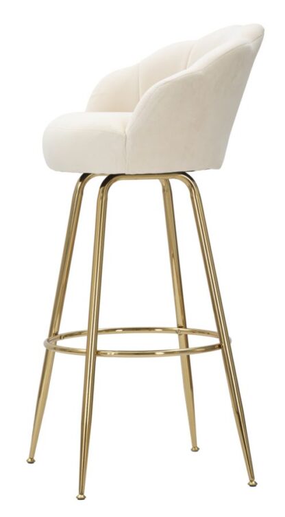 SGABELLO BAR VIENNA CREMA CM 55X53X110 - immagine 3