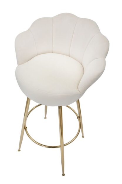 SGABELLO BAR VIENNA CREMA CM 55X53X110 - immagine 4