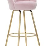 SGABELLO BAR VIENNA ROSA CM 55X53X110