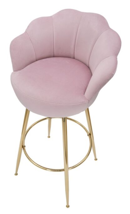 SGABELLO BAR VIENNA ROSA CM 55X53X110 - immagine 5