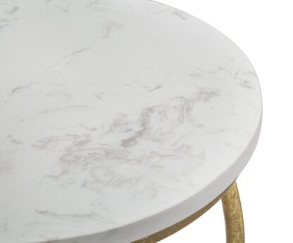 TAVOLINETTO SPIRAL MARBLE CM Ø 27,5X47,5 - immagine 3