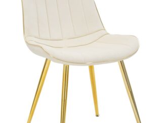 SEDIA PARIS CREMA/GOLD SET 2 PZ CM 51X59X79