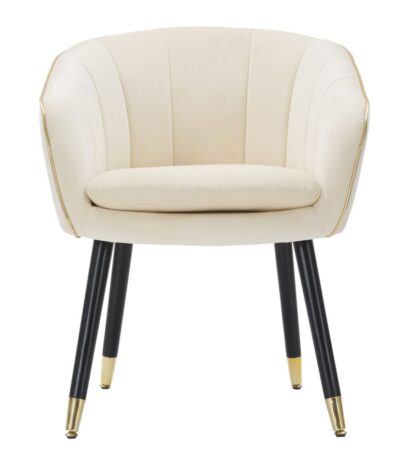 POLTRONA PARIS CREMA/GOLD CM 62X58X78 - immagine 2