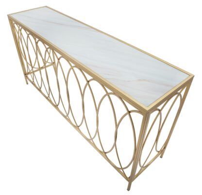 CONSOLE ARC SIMILMARBLE CM 160X40X79 - immagine 4