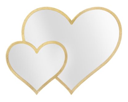 SPECCHIO GLAM DOUBLE HEART CM 65X2X50