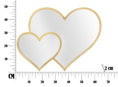 SPECCHIO GLAM DOUBLE HEART CM 65X2X50 - immagine 6