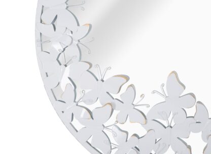 SPECCHIO ROTONDO WHITE BUTTERFLY CM 62,5X2,3 - immagine 2