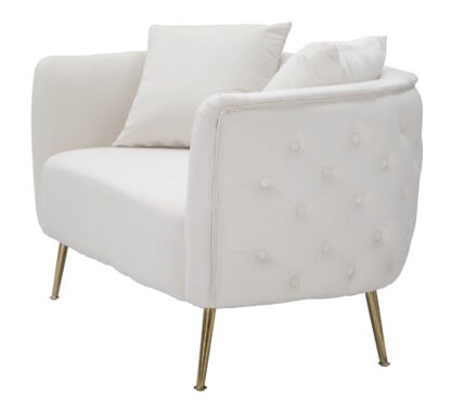 DIVANETTO BUCAREST CREMA CM 127X74X73 - immagine 3