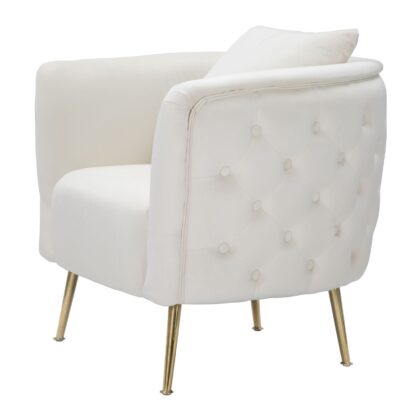 POLTRONA BUCAREST CREMA CM 76X74X73 - immagine 3