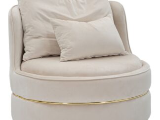POLTRONA PARIS SPACE CREMA/GOLD CM Ø 84X72