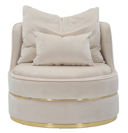POLTRONA PARIS SPACE CREMA/GOLD CM Ø 84X72 - immagine 2
