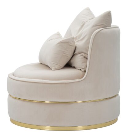 POLTRONA PARIS SPACE CREMA/GOLD CM Ø 84X72 - immagine 3