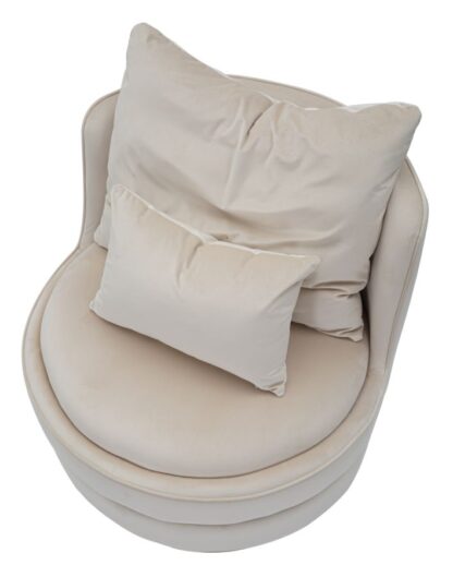 POLTRONA PARIS SPACE CREMA/GOLD CM Ø 84X72 - immagine 6