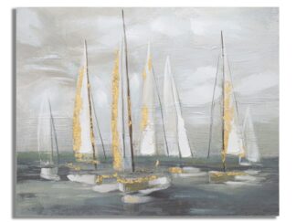 DIPINTO SU TELA GOLD BOAT CM 100X2,8X80