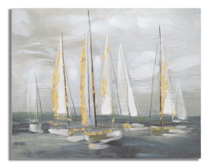 DIPINTO SU TELA GOLD BOAT CM 100X2,8X80