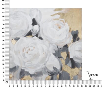 DIPINTO SU TELA WHITE FLOWER -A- CM 90X3,7X90 - immagine 7