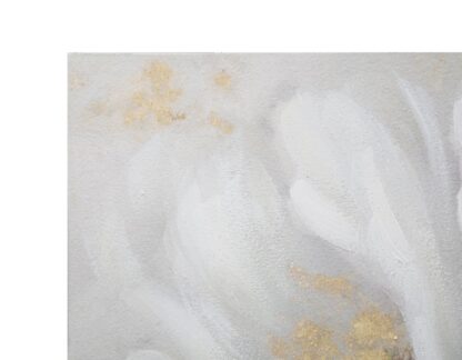 DIPINTO SU TELA WHITE/GOLD FLOWER CM 
140X3,7X70 - immagine 2