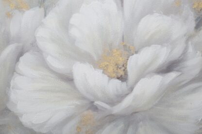 DIPINTO SU TELA WHITE/GOLD FLOWER CM 
140X3,7X70 - immagine 3